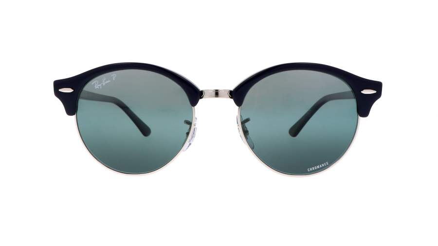 Lunettes de soleil Ray-ban Clubround RB4246 1366/G6 51-19 Blue on silver en stock