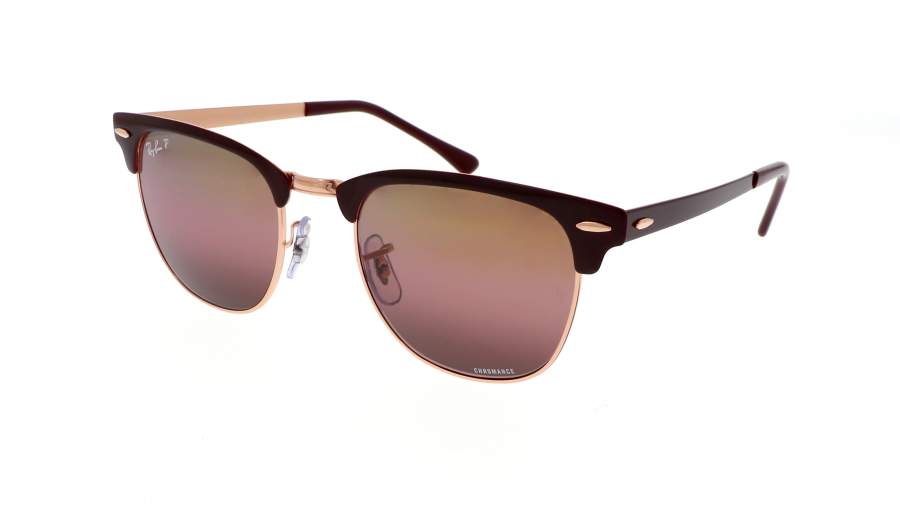 Sunglasses Ray-ban Clubmaster MetalRB3716 9253/G9 51-21 Bordeaux on rose  gold in stock | Price 123,25 € | Visiofactory