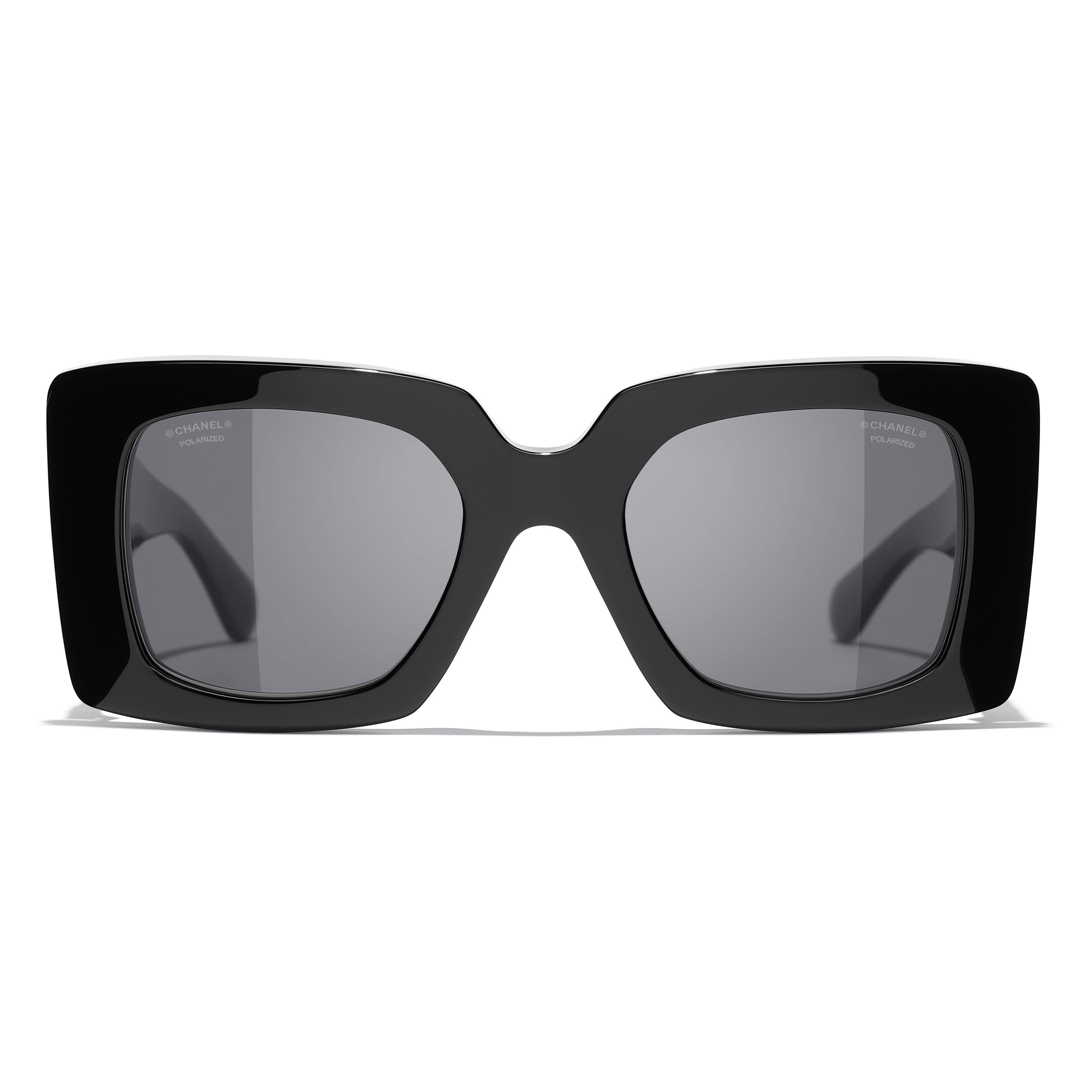 CHANEL Irregular Sunglasses CH5429 BlackGrey Gradient at John Lewis   Partners