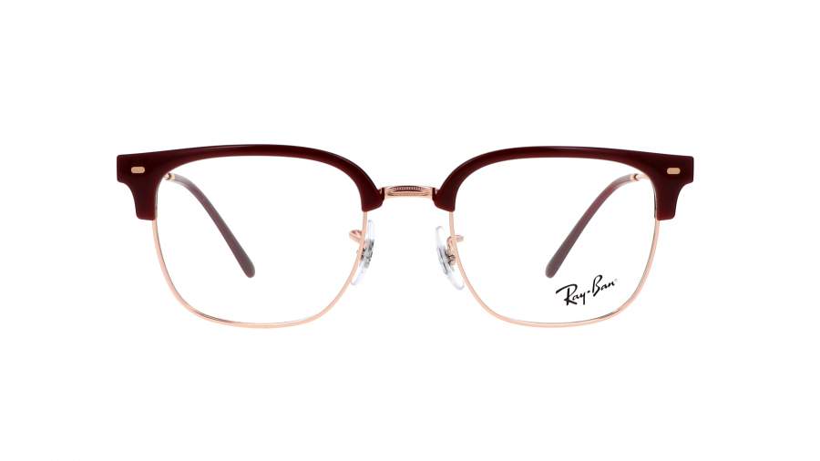 Eyeglasses Ray-Ban New clubmaster RX7216 8209 49-20 Bordeaux on rose gold in stock