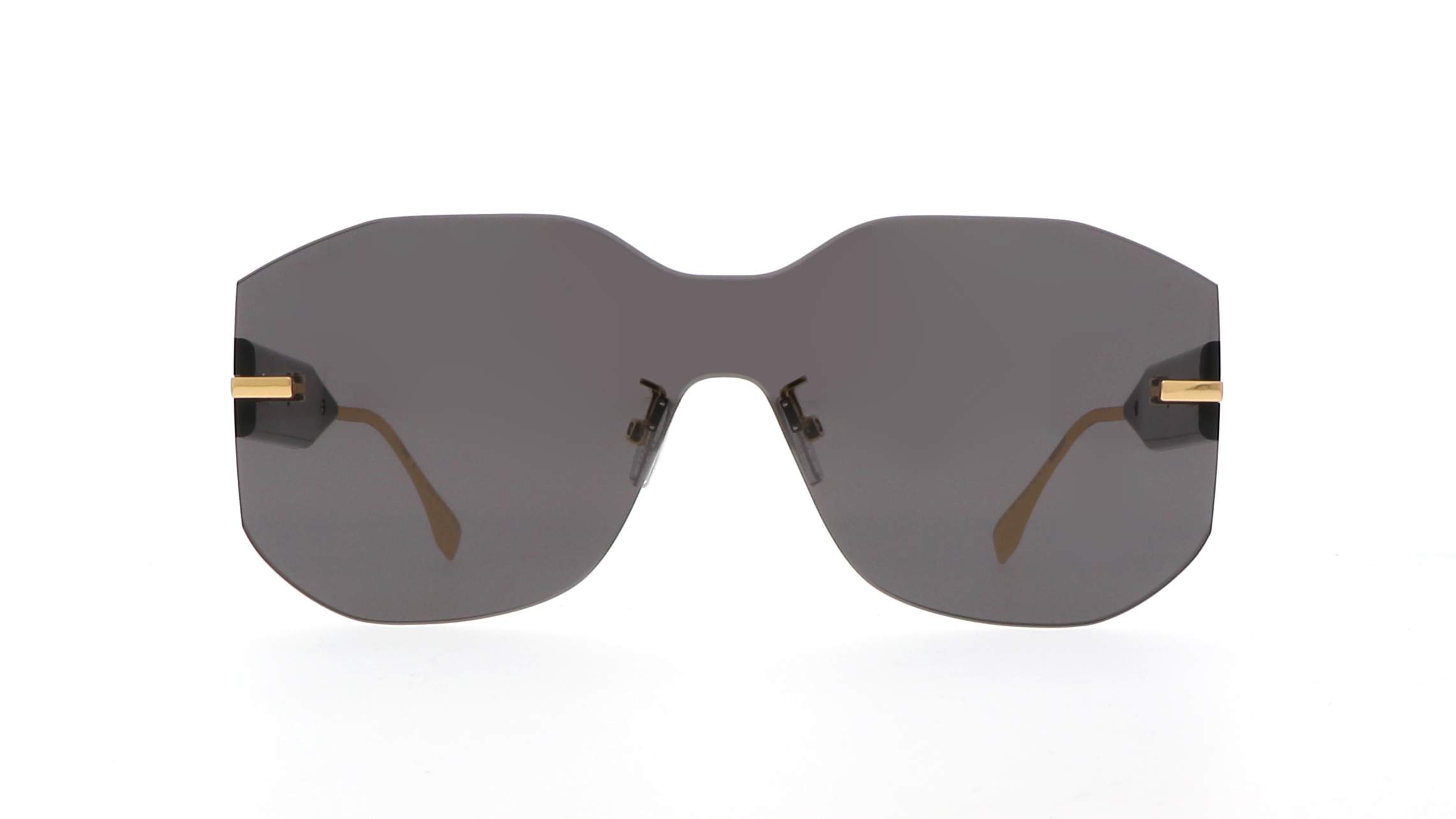 Fendi Gradient Smoke Square Ladies Sunglasses FE40065I 01B 55
