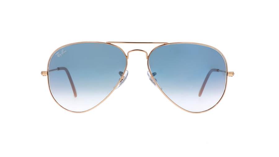 Sonnenbrille Ray-Ban Aviator Large Metal Gold RB3025 001/3F 55-14 Schmal Gradient Gläser auf Lager
