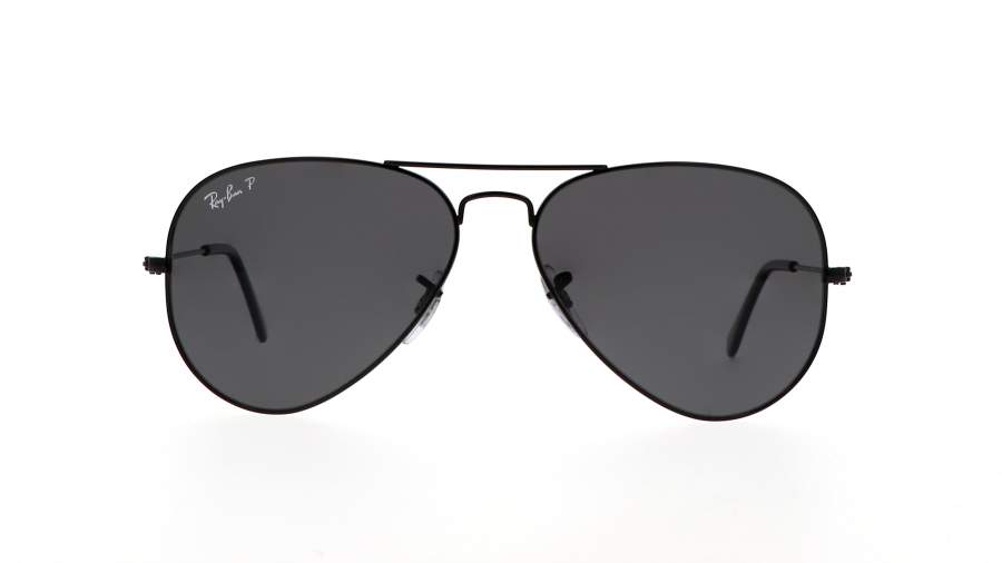 Sunglasses Ray-Ban Aviator Total Black RB3025 002/48 58-14 Medium Polarized in stock