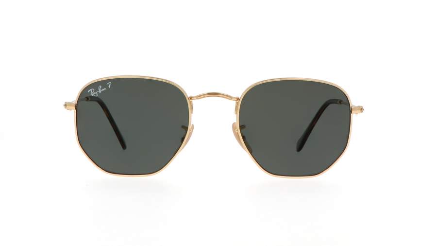 Sunglasses Ray-Ban Hexagonal Flat Lenses Gold RB3548N 001/58 51-21 Medium Polarized in stock