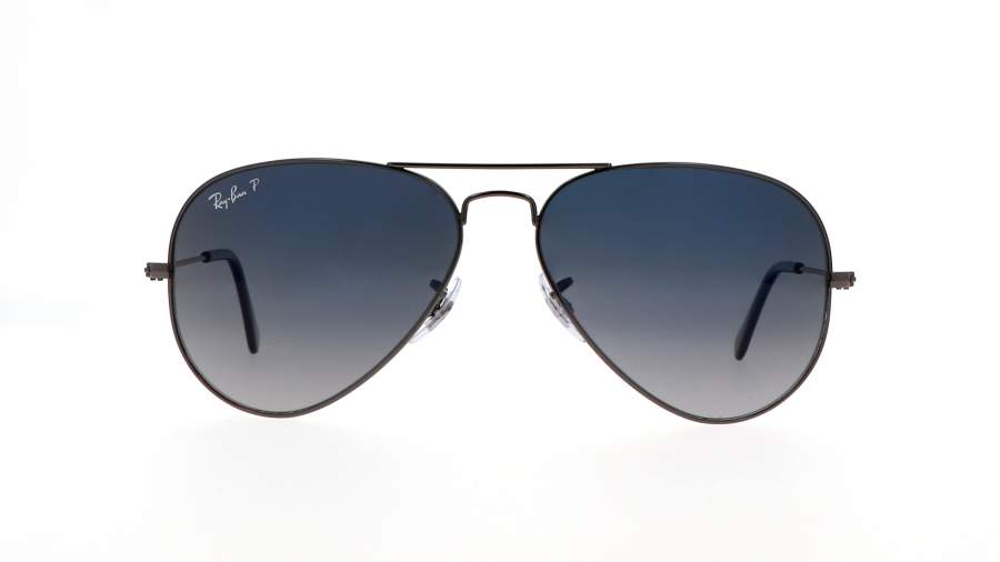 Sunglasses Ray-Ban Aviator Large Metal Silver RB3025 004/78 55-14 Small Polarized Gradient in stock