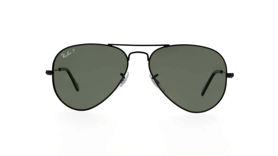 Sunglasses Ray-Ban Aviator Large Metal Black RB3025 002/58 55-14 Small Polarized in stock