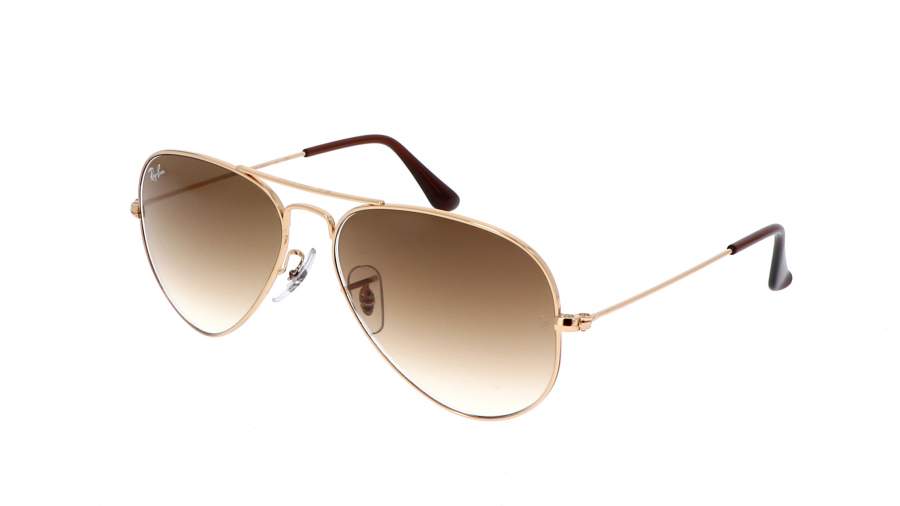 Sunglasses Ray-Ban Aviator Metal Gold RB3025 001/51 55-14 Small ...
