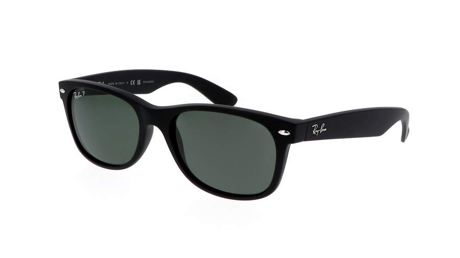 Sunglasses Ray-Ban New Wayfarer Black RB2132 622/58 55-18 Rubber Black in  stock Price 104,08 € Visiofactory