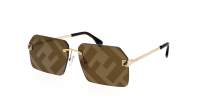 FENDI Fs fendi sky FE40043U 33G 59-13 Ouro
