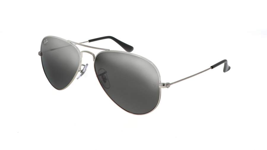 Ray-Ban RB3025 Aviator Large Metal Silver - Sunglasses, Black Lens