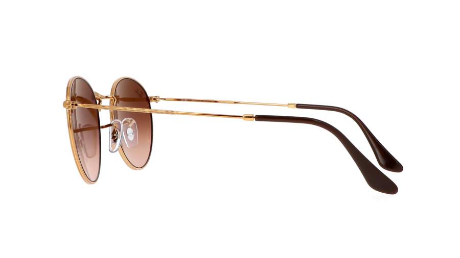 50s Style Round Metal Sunglasses UV Protection Gradient Lens June Purple Gradient Sunglasses - Silver Round | TXOME main image 3