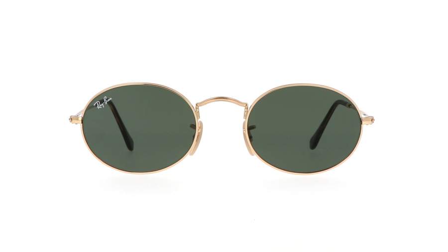 Sunglasses Ray-Ban Oval Flat Lenses Gold G-15 RB3547N 001 51-21 Medium in stock
