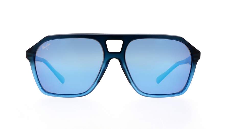 Sonnenbrille Maui Jim Wedges B880-03 57-16 Blau auf Lager