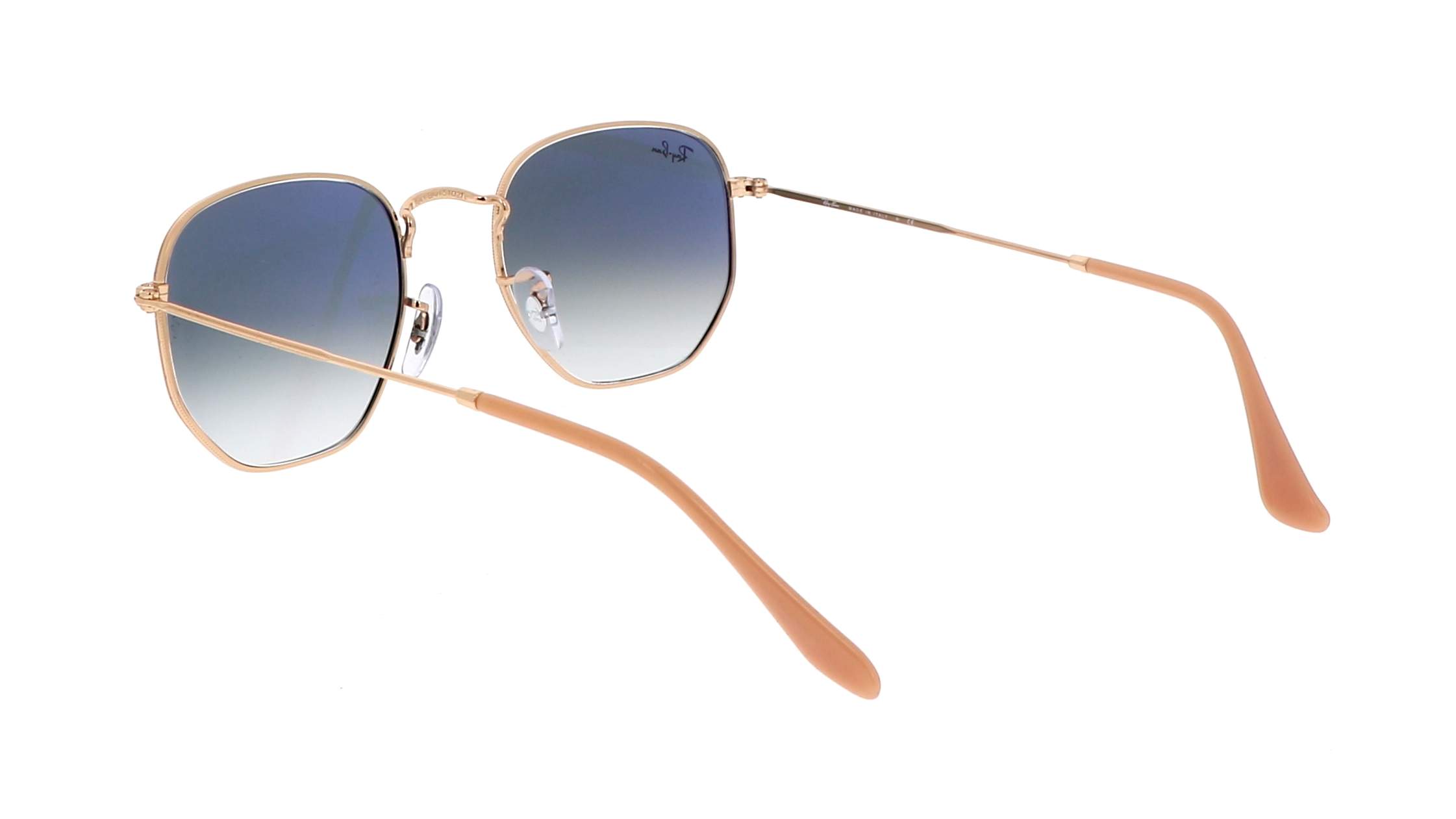 21:54 Sunglasses Ray-Ban Hexagonal Flat lensesRB3548 001/3F 54-21 Gold in ...