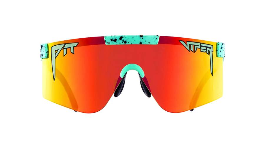 Sunglasses PIT VIPER The 2000's THE POSEIDON POLARIZED 155-34 Teal with Black Splatter in stock