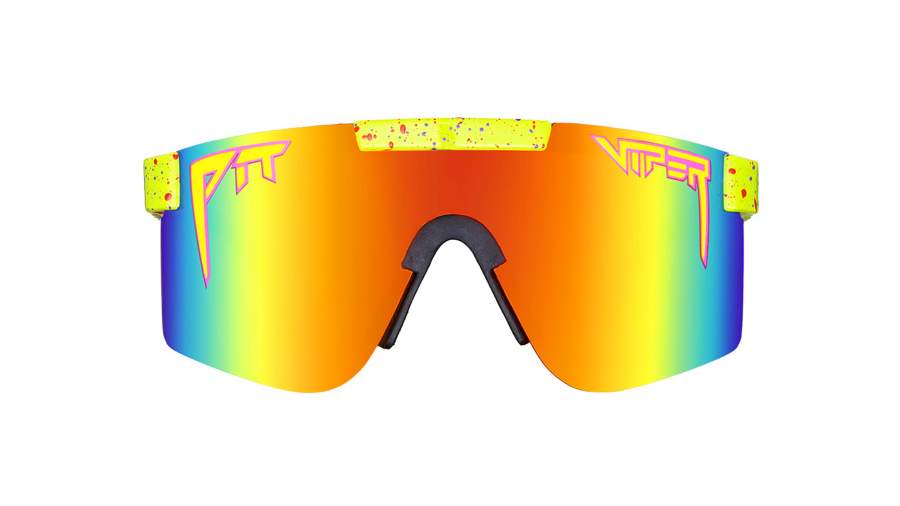 Sunglasses PIT VIPER Originals THE 1993 149-36 Yellow with Pink and Purple Splatter in stock