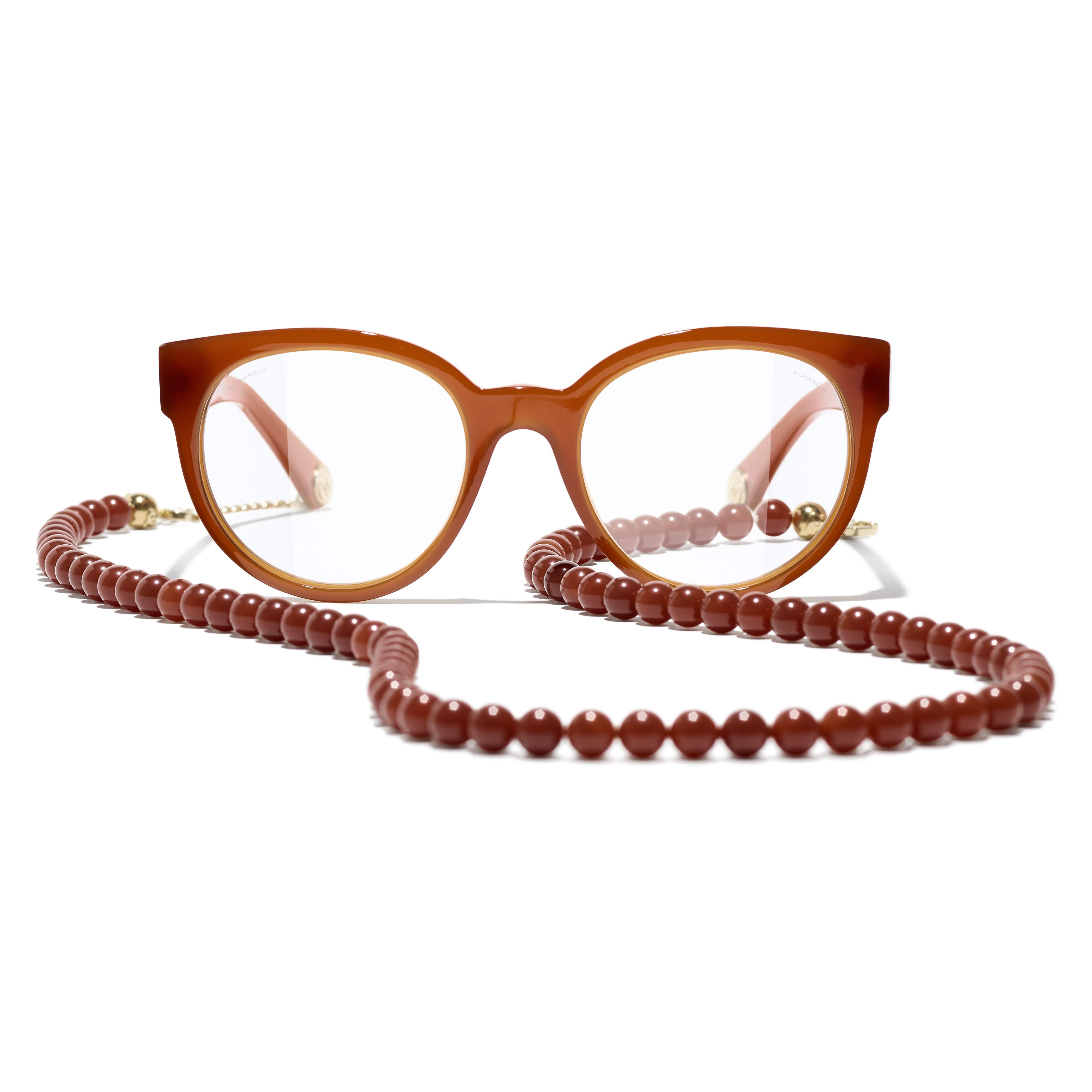 CHANEL+Brown+Reading+Glasses+Eyeglasses+3204+c.677+51-16-135+Italy for sale  online