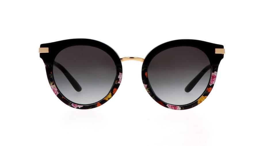 Sunglasses Dolce & Gabbana DG4394 3400/8G 50-22 Black on Winter Flowers Print in stock