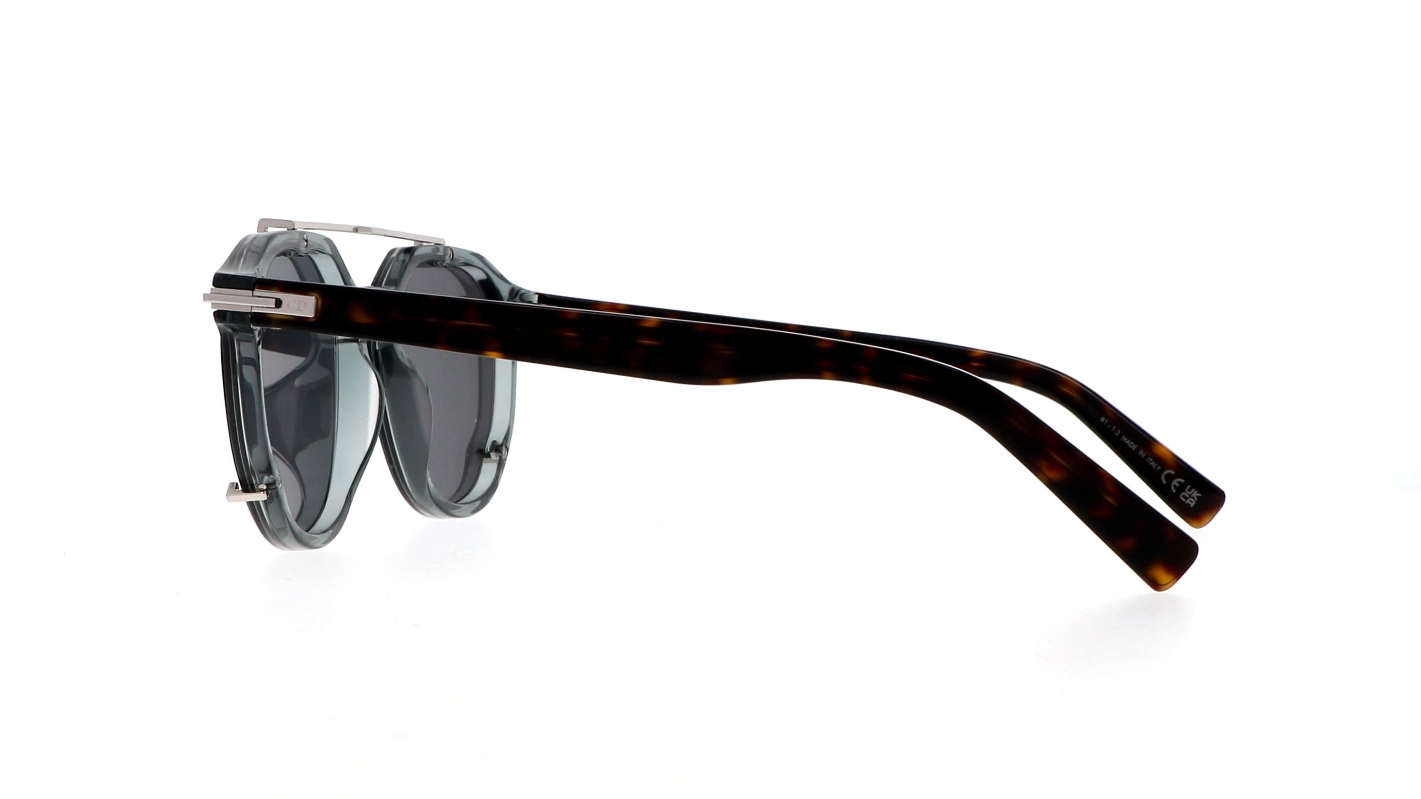 Dior Signature B4i Havana Acetate Butterfly Sunglasses In Shiny Black Smoke  | ModeSens