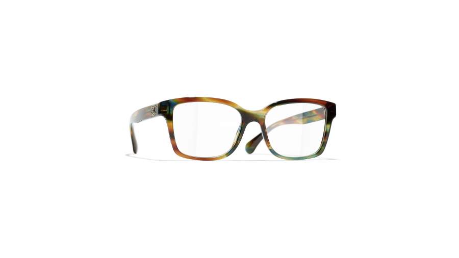 Eyeglasses CHANEL CH3451B 1735 53-17 Yellow Brown Striped in stock