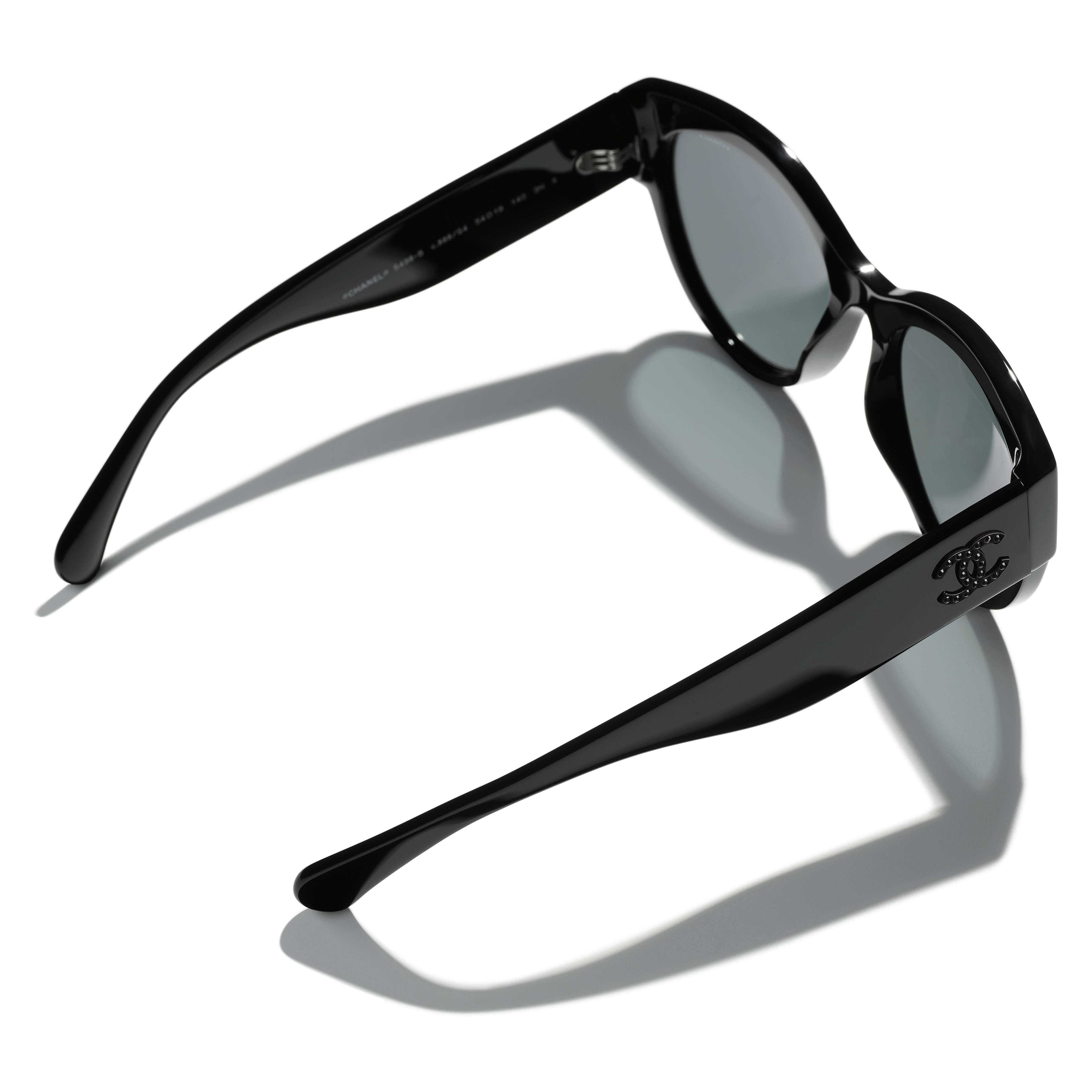Chanel Rectangle Sunglasses CH5483 54 Grey & Black & White Sunglasses