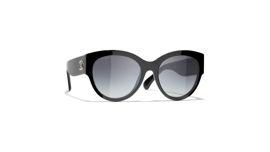 chanel acetate strass square sunglasses