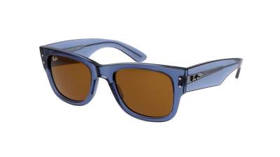 Sunglasses Ray-Ban Mega wayfarer Bio-based RB0840S 6680/73 51-21 Transparent Blue in stock