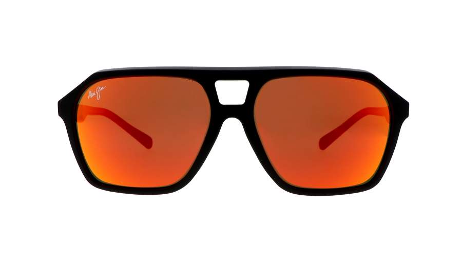 Sonnenbrille Maui Jim Wedges RM880-02A 57-16 Schwarz auf Lager