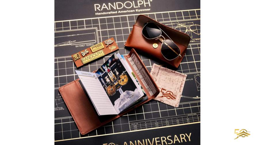 Sunglasses Randolph Aviator Gold 23k AF341 55-20 Gold in stock ...