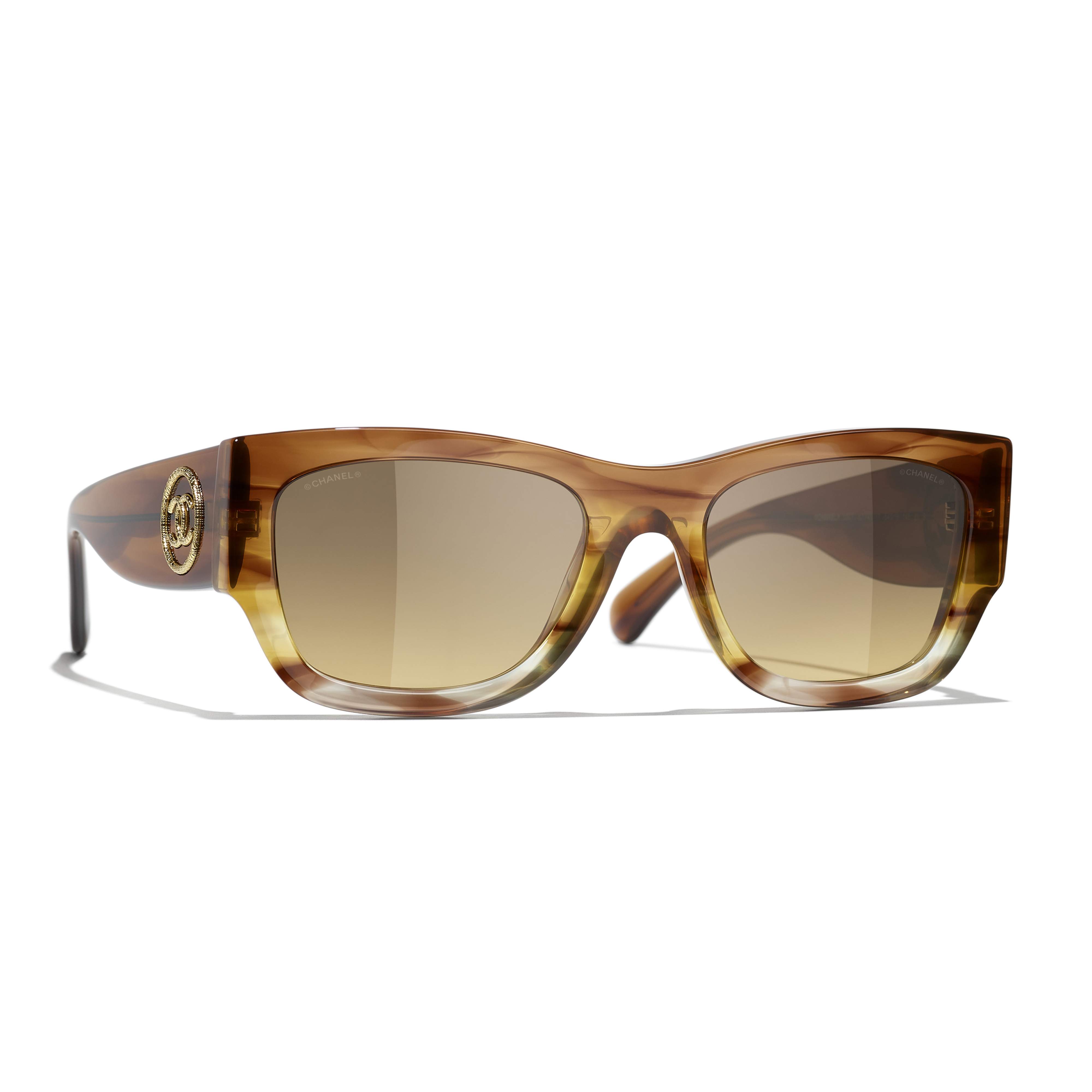 Sunglasses CHANEL CH5507 174511 54-19 Brown Gradient Yellow in