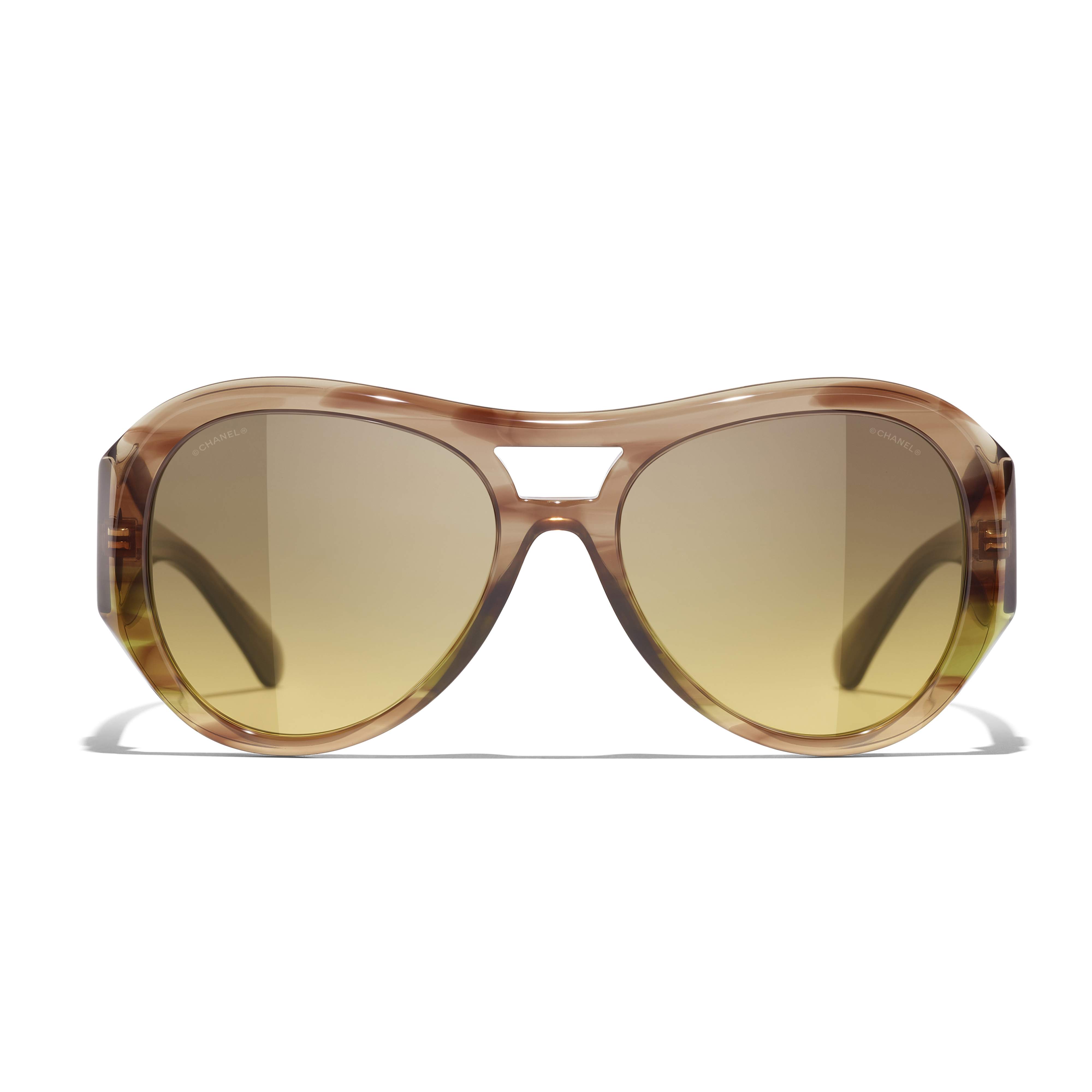 CHANEL Irregular Sunglasses CH5478 Dark Havana/Brown Gradient at