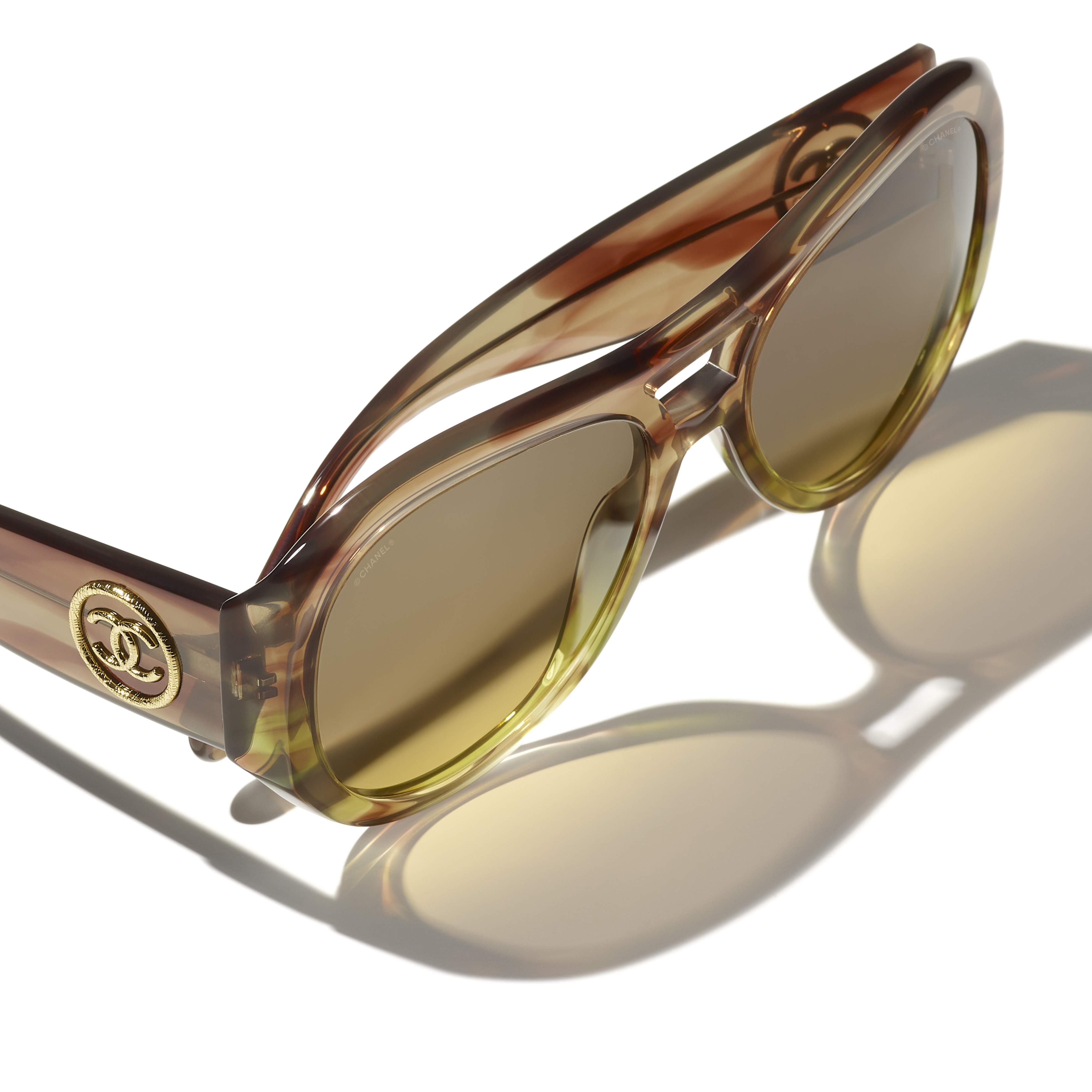 Sunglasses CHANEL CH5508 174311 56-18 Brown Gradient Olive in stock, Price  262,50 €