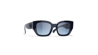 Chanel Black Plastic Oversized Clear Lens Blue Light Glasses