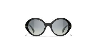 CHANEL Acetate Polarized Round Sunglasses 5410 Black 1283227