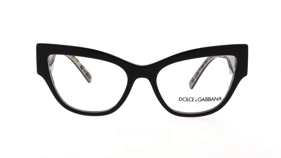 Lunettes de vue Dolce & Gabbana DG3378 3299 53-17 Black On Leo Brown en stock