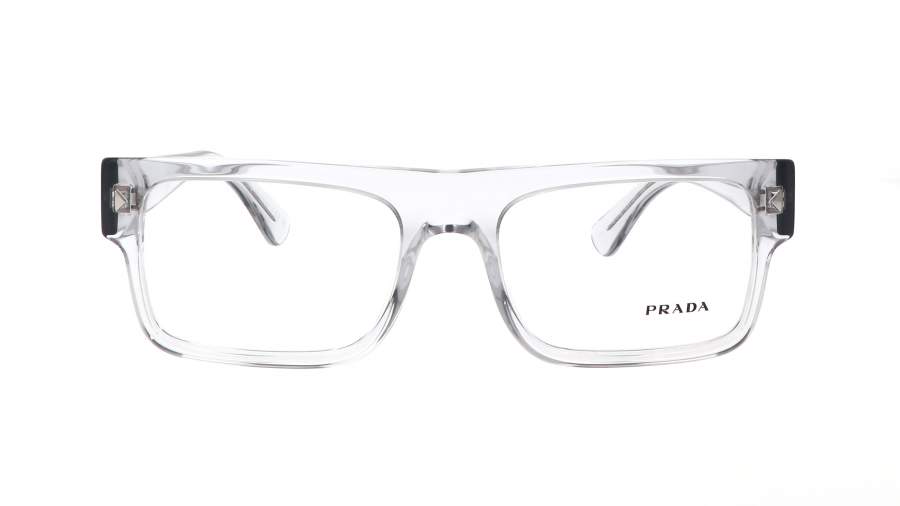 Eyeglasses Prada PR A01V 17P1O1 57-19 Transparent grey in stock