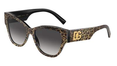 Sonnenbrille Dolce & Gabbana Dg Logo DG4449 31638G 54-16 Leo brown on black auf Lager