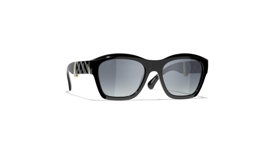 Chanel 5339H Sunglasses Black/Grey Square Women
