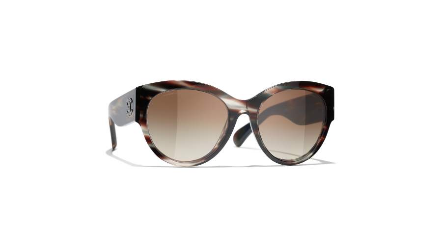 Sunglasses CHANEL CH5498B 1727/S5 54-19 Gray brown striped in stock