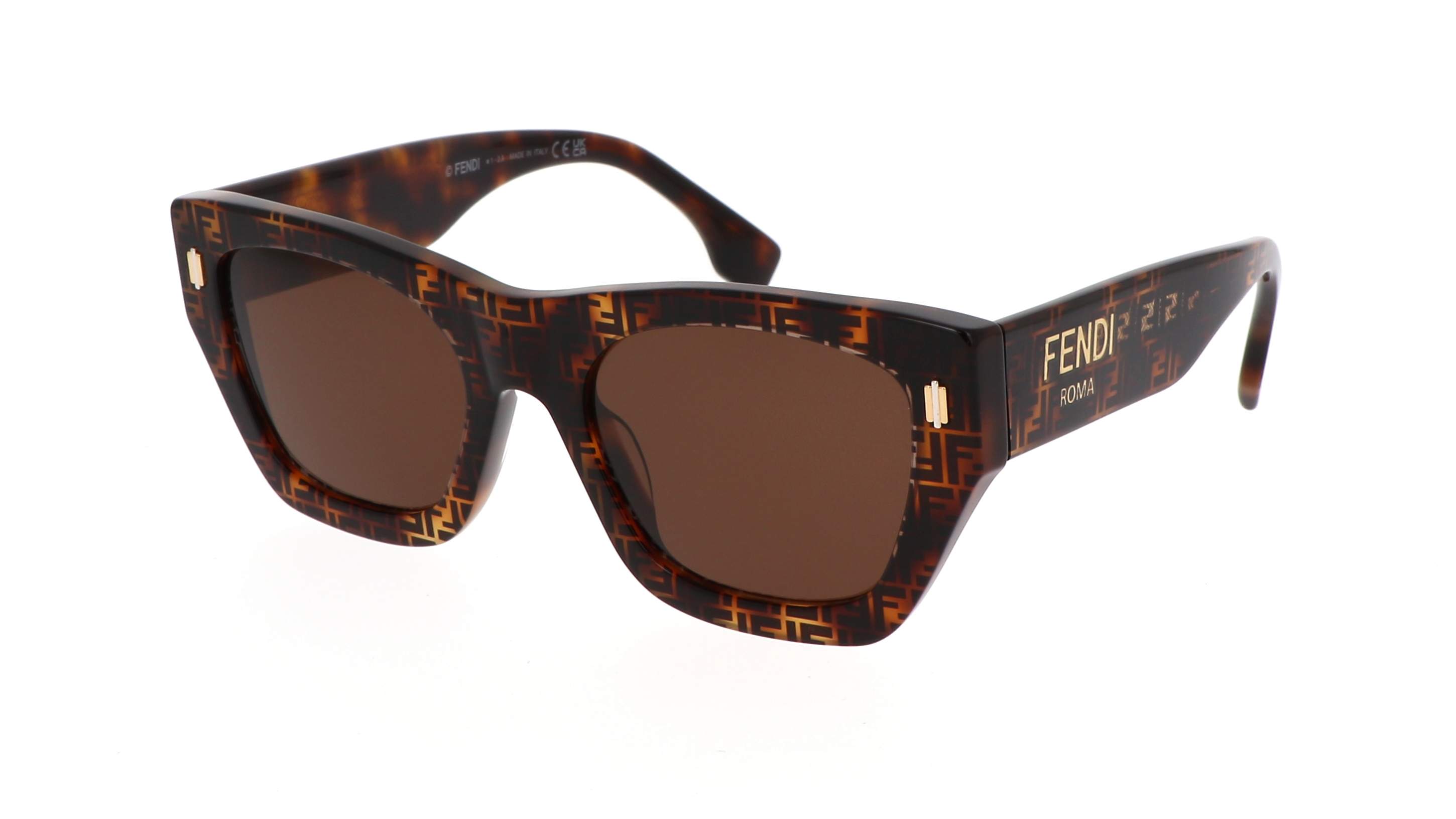 Sunglasses FENDI ROMA FE40100I 55E 53-20 Tortoise in stock | Price 