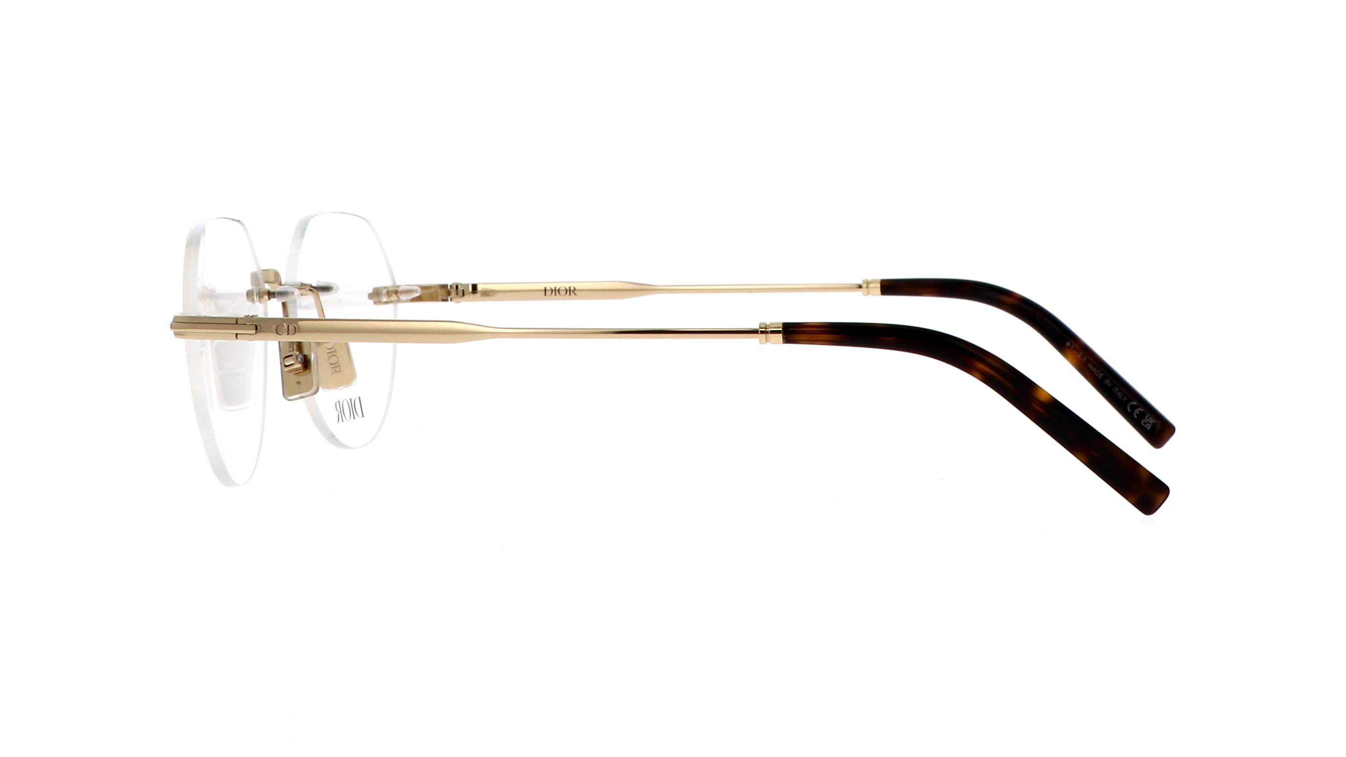 Dior Round Metal Glasses in Gold and Black Christian Dior Glasses DiorSoRealO J5G main image 4