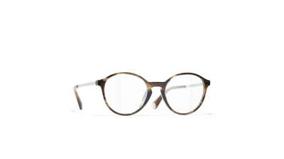 Brille CHANEL CH3468U 1752 49-19 Brown Yellow Stripped auf Lager