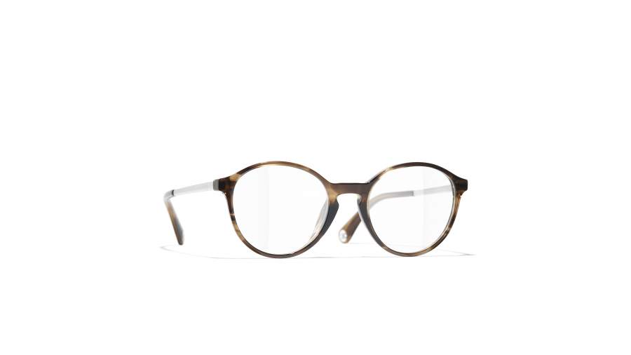 Eyeglasses CHANEL CH3468U 1752 49-19 Brown Yellow Stripped in stock