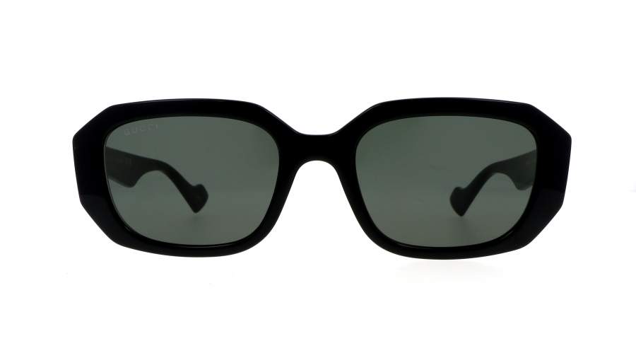 Square-frame sunglasses with GG lens in black and grey | GUCCI® Canada