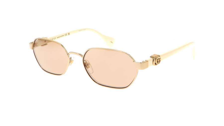 Okulary przeciwsłoneczne Gucci Gg logo GG1593S 002 56-18 Złoto