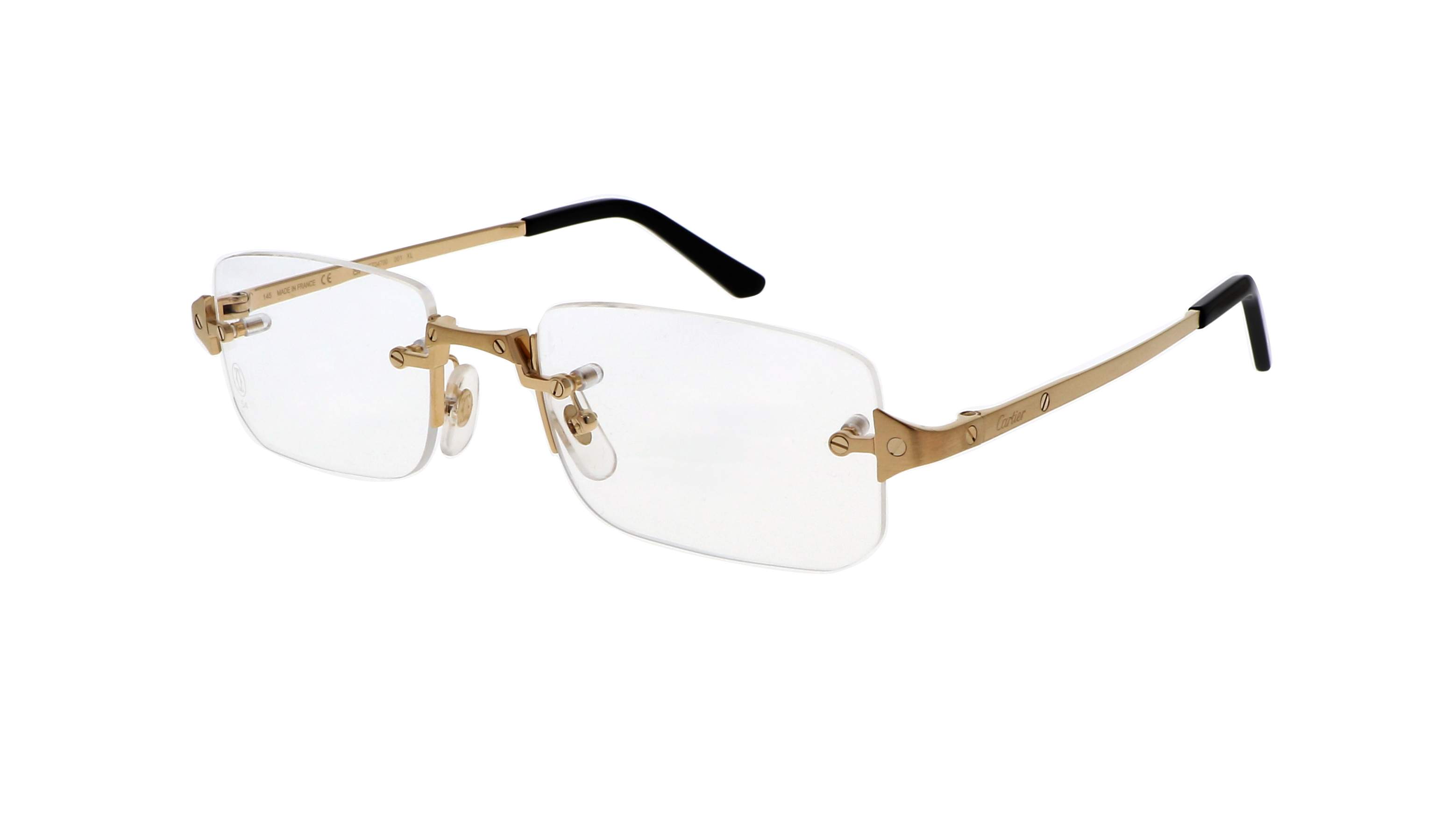 21:54 Eyeglasses Cartier Santos de Cartier CT0479O 001 54-21 Gold | Visiofactory