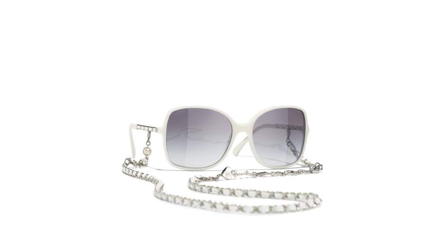 Sunglasses CHANEL Chaîne CH5210Q 1255/S6 57-17 White in stock