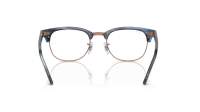 Ray-Ban Clubmaster RX5154 RB5154 8374 51-21 Striped Blue On Rose Gold