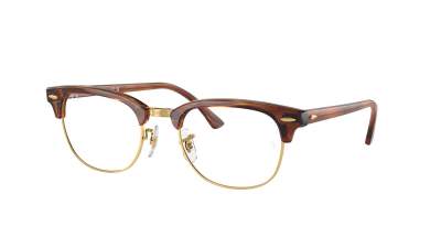 Brille Ray-Ban Clubmaster RX5154 RB5154 8375 51-21 Striped Brown On Gold auf Lager