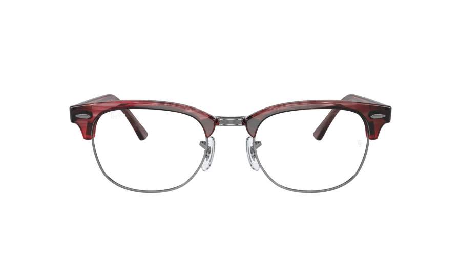 Brille Ray-Ban Clubmaster RX5154 RB5154 8376 53-21 Striped Red On Gunmetal auf Lager